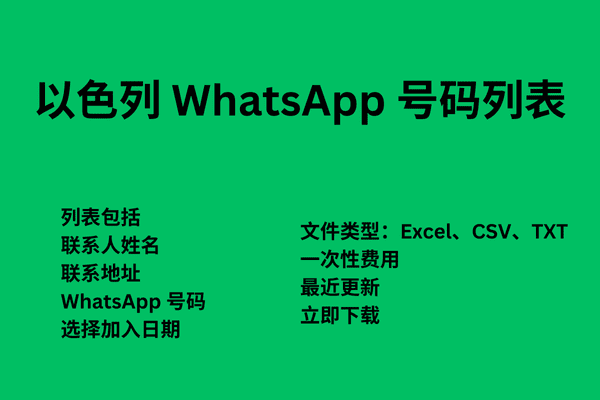 以色列 WhatsApp 号码列表