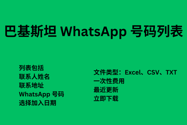 巴基斯坦 WhatsApp 号码列表