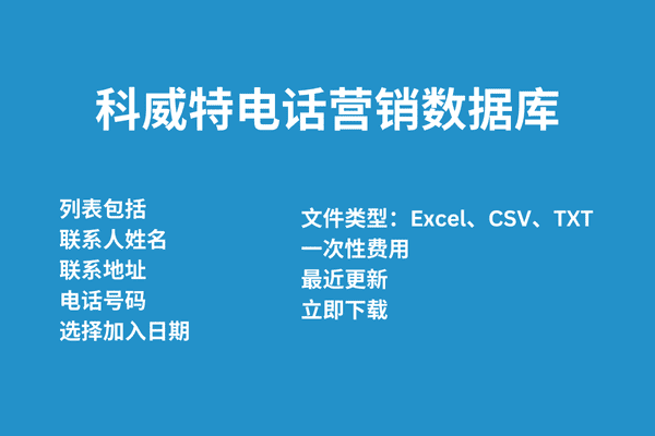 科威特电话营销数据库
